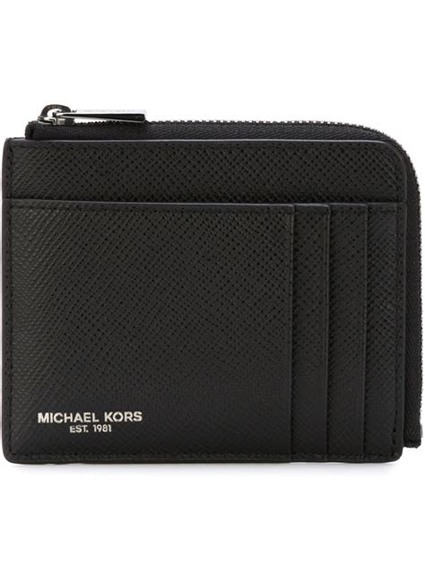 michael kors mens zip wallet|michael kors black zipper wallet.